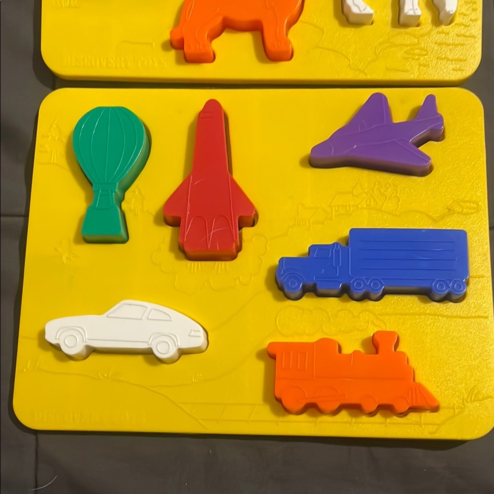Set Of Vintage Discovery Toys Place & Trace Educational Sensory Activity Puzzles - Picture 4 of 4